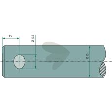 Bale spike length 400mm bent