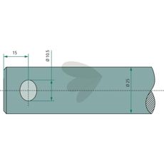 Bale spike bent Length 480mm Type Bent