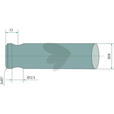 Bale spike bent Length 550mm Type Bent Mailleux 55192