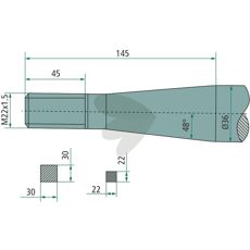 Bale spike conical nut Weidemann M22X1.5 - 54549