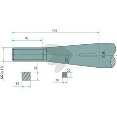 Bale spike conical nut Baas/Trima, Kverneland M20X1.5