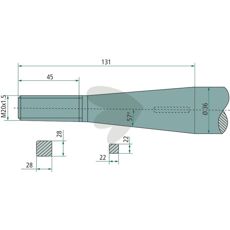 Bale spike conical nut Al/Quicke, Baas/Trima M20X1.5