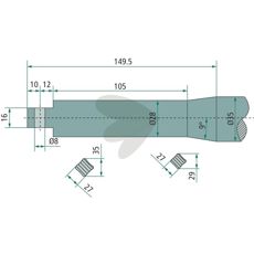 Bale spike bent Length 680mm Agram, Manip 53037
