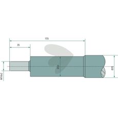 Bale spike Length 720mm Thread M16X2 55337