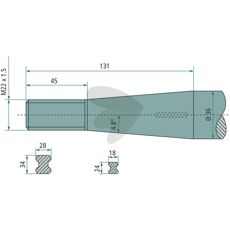 Bale spike bent, with conical nut Length 760mm 53011