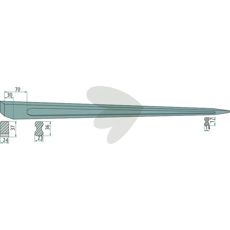 Bale spike straight, for welding 18783
