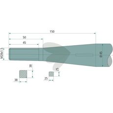 Bale spike bent, with conical nut Length 920mm M28X1.5