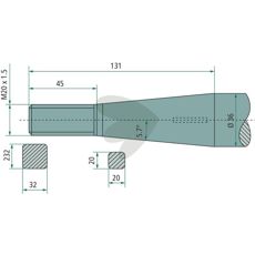Bale spike conical nut Stoll - JF, Kongskilde M20X1.5