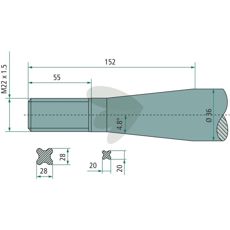 Ball spear tapered nut Hydrac M22X1.5 - 55398