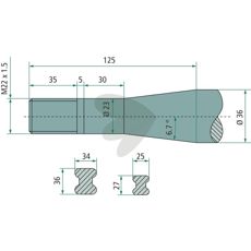 Ball spear tapered nut Trioliet M22X1.5 - 55448