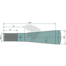 Ball spear with tapered nut, straight 55468, SXL800
