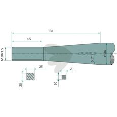 Ball spear tapered nut Kverneland, Kongskilde, M20X1.5