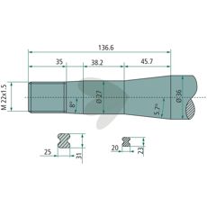 Ball spear tapered nut Stoll - JF M22X1.5