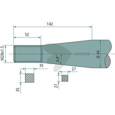 Ball spear tapered nut Weidemann, Stoll M28X1.5 - 54429