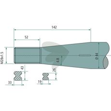 Ball spear with tapered nut 55576, 18864