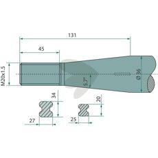 Ball spear tapered nut Stoll - JF M20X1.5 - 53146