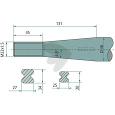 Ball spear tapered nut van Lengerich, M22X1.5