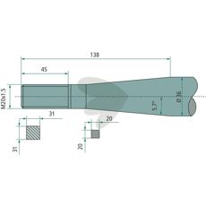 Ball spear tapered nut Al / Quicke M20X1.5