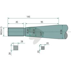 Ball spear tapered nut Bressel & Lade M22X1.5