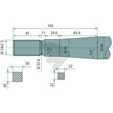 Ball spear tapered nut Redrock, Kverneland, M24X1.5