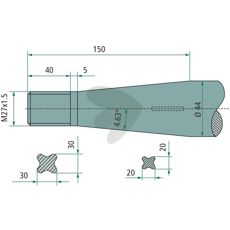 Ball spear tapered nut Frost, AP, Bressel, Lade M27X1.5
