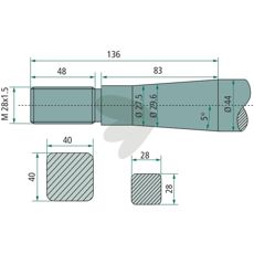 Ball spear tapered nut Schffer, Redrock, M28X1.5