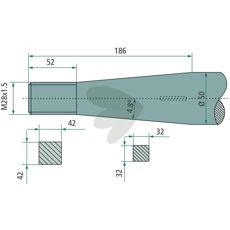 Ball spear tapered nut Kverneland M28X1.5 - 53233