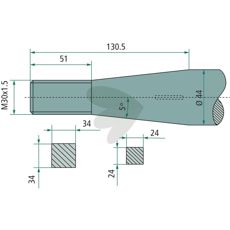 Straight ball spear, with tapered nut 55588