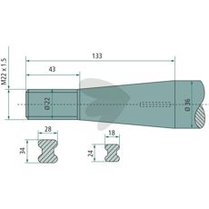 Bale Spear Conical Nut Weidemann, Baas M22X1.5