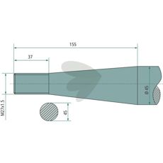 Bale Spear Conical Nut von der Heide M27X1.5