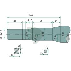 Bale Spear Conical Nut Vicon, Trioliet M22X1.5
