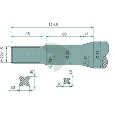 Bale Spear Conical Nut Trioliet M22X1.5