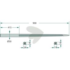 Bale Spear Straight, for welding 18922