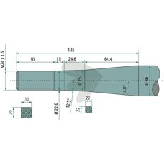 Bale Spear Conical Nut Al/Quicke, Kverneland M24X1.5