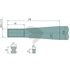 Bale Spear Conical Nut Strautmann M22X1.5