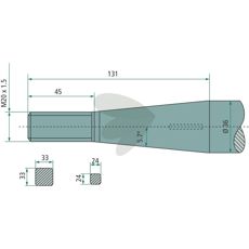 Bale Spear Conical Nut Kverneland M20X1.5 - 53434