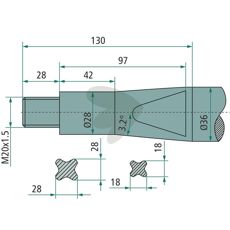 Bale Spear with Flat Nut