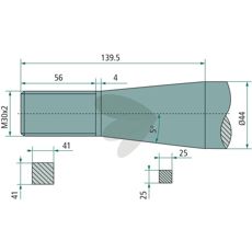 Bent Bale Spear, with Conical Nut Length 940mm 55422