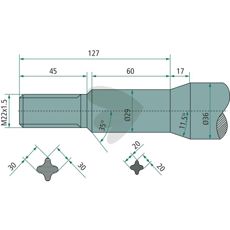Bale Spear Conical Nut Trioliet M22X1.5 - 55428