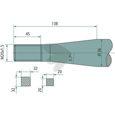 Bale spear tapered nut Kverneland M20X1,5 - 181013