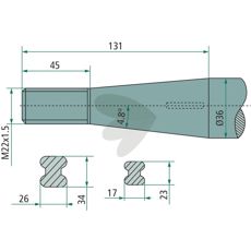 Bale spear tapered nut Schffer, Saphir, M22X1.5