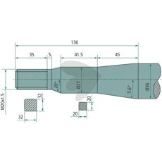 Bale spear tapered nut Stoll - JF M20X1,5 - 55512