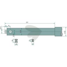 Bale spear Length 1115mm Shape Straight Manitou 55346