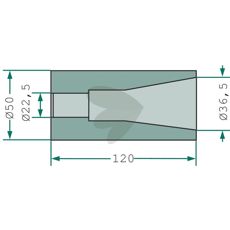 Welding bushing for bale spike M22