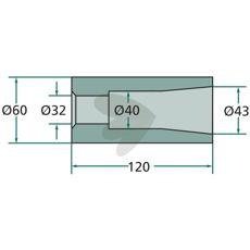 Welding bushing for pins M28 - 18100-21