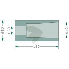 Welding bushing for bale spike M28 - 18100-33