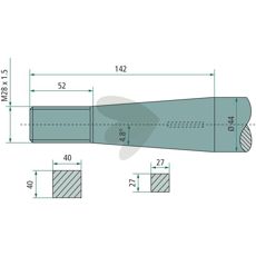 Bale spike conical nut Weidemann, Stoll M28X1.5 - 54435
