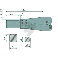 Bale spike conical nut Kverneland M28X1.5 - 55252