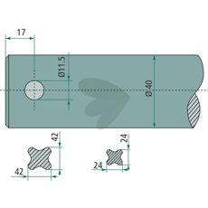 Straight bale spike 55762
