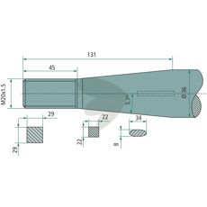 Bale spike conical nut Kongskilde M20X1.5
